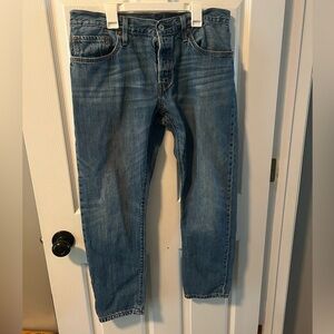 Men’s 501 CT Levi Blue Jeans with button fly